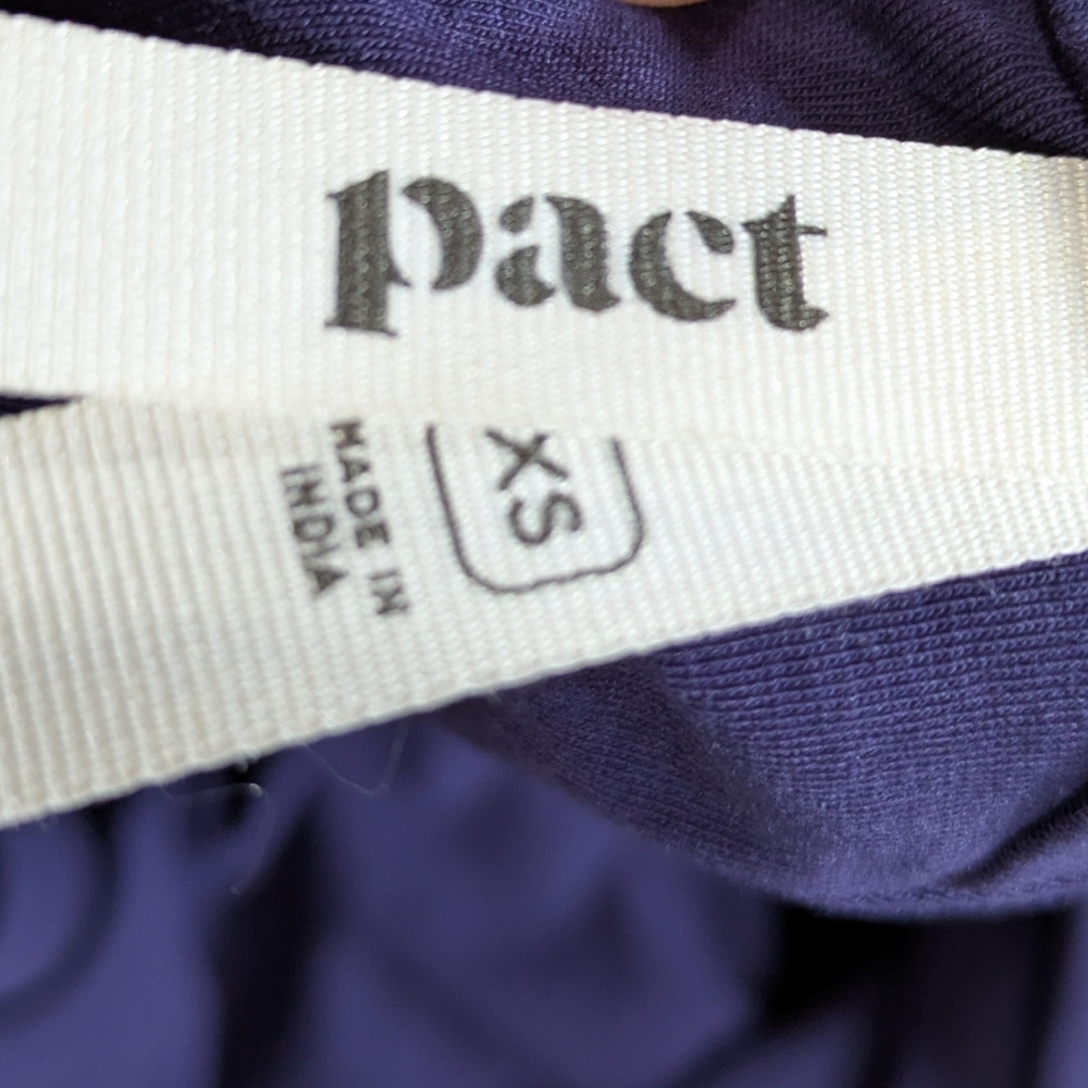 Pact Blue Cross Back Sleeveless Scoop Neck Summer Maxi Dress XS - Picture 7 of 9